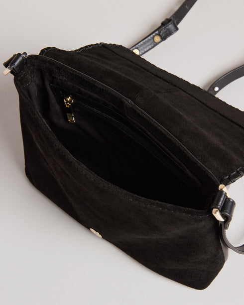 <P>Suede Studded Cross Body</P>